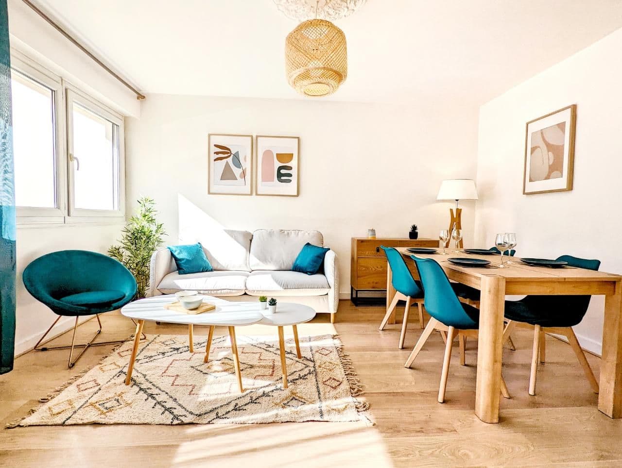 Appartement meublé - T4 - Rue Paul Vaillant-Couturier à louer